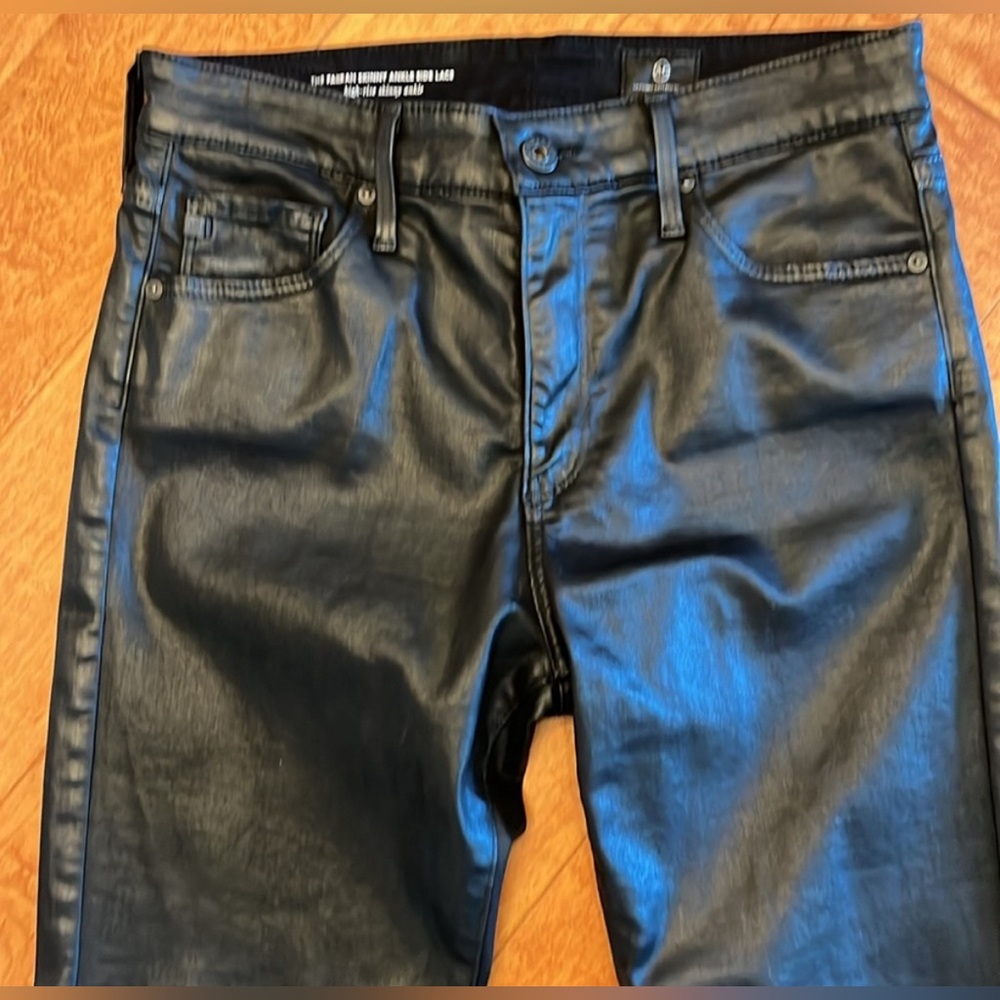 AG Adriano Goldschmied Faux Leather Lace Up Pants 🖤